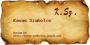 Kavas Szabolcs névjegykártya